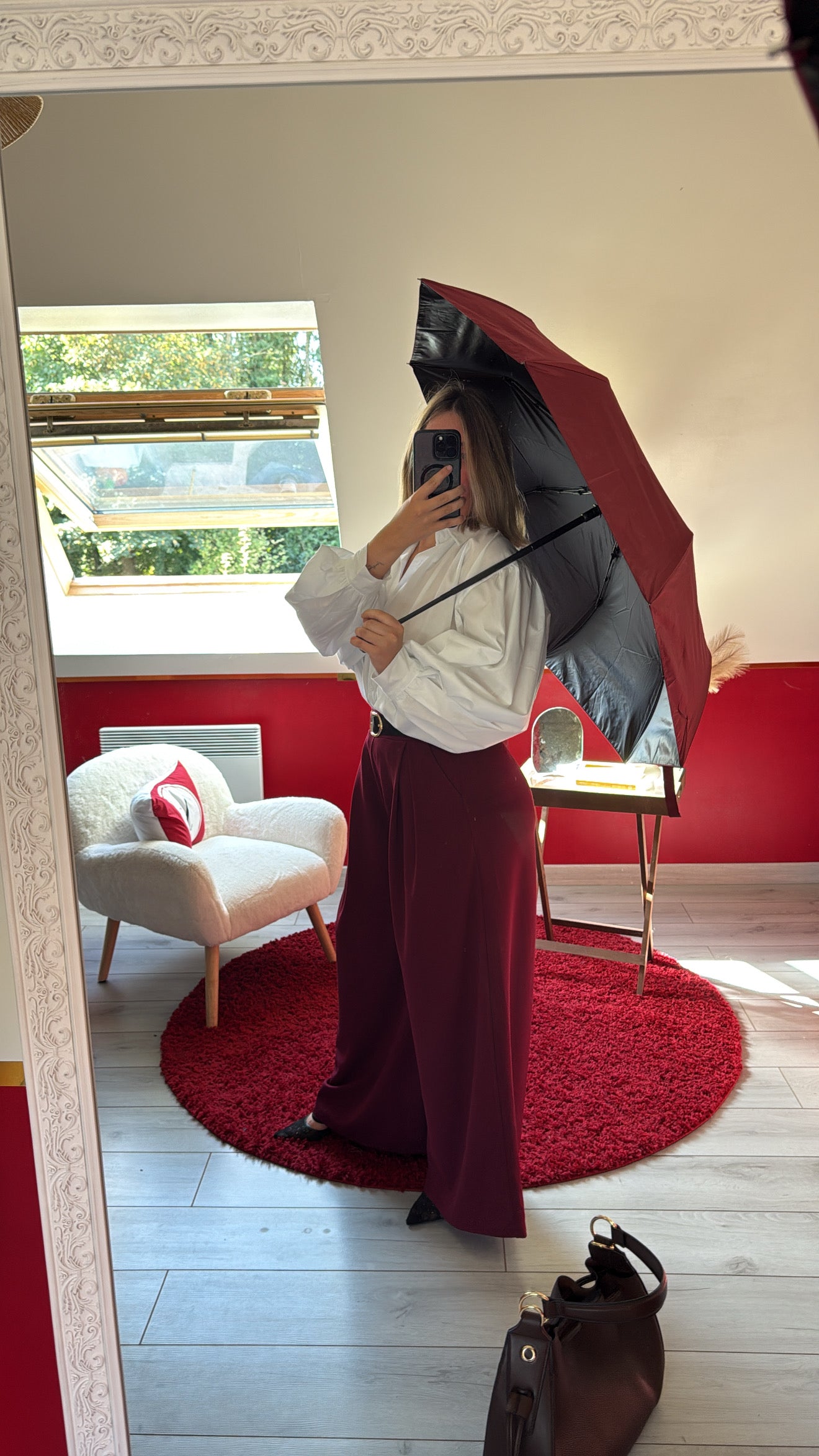 PARAPLUIE AUTOMATIQUE BORDEAUX - MaisonKLLY