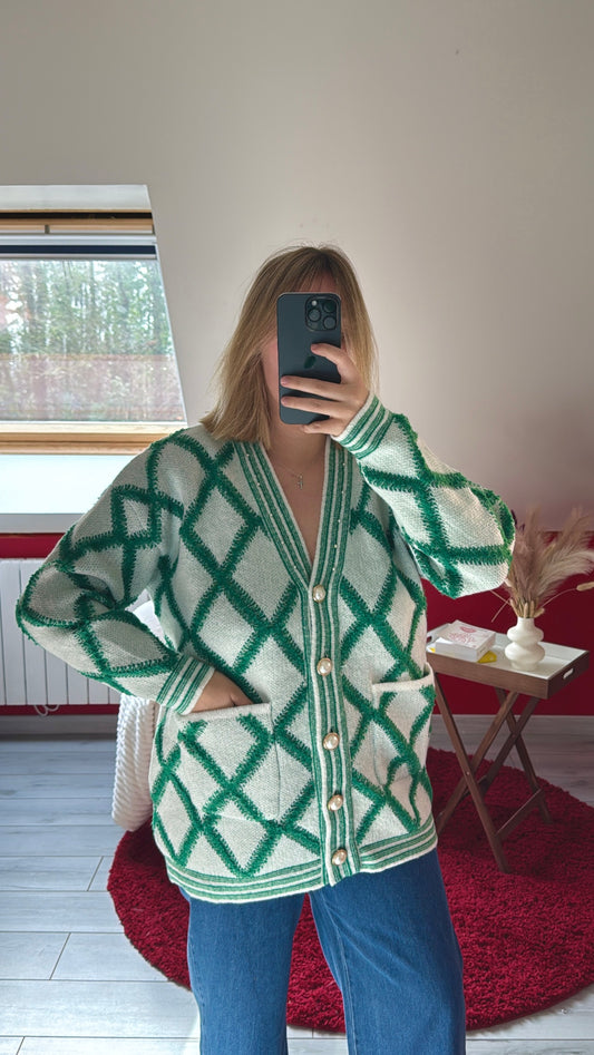 GILET PERLE VERT - MaisonKLLY