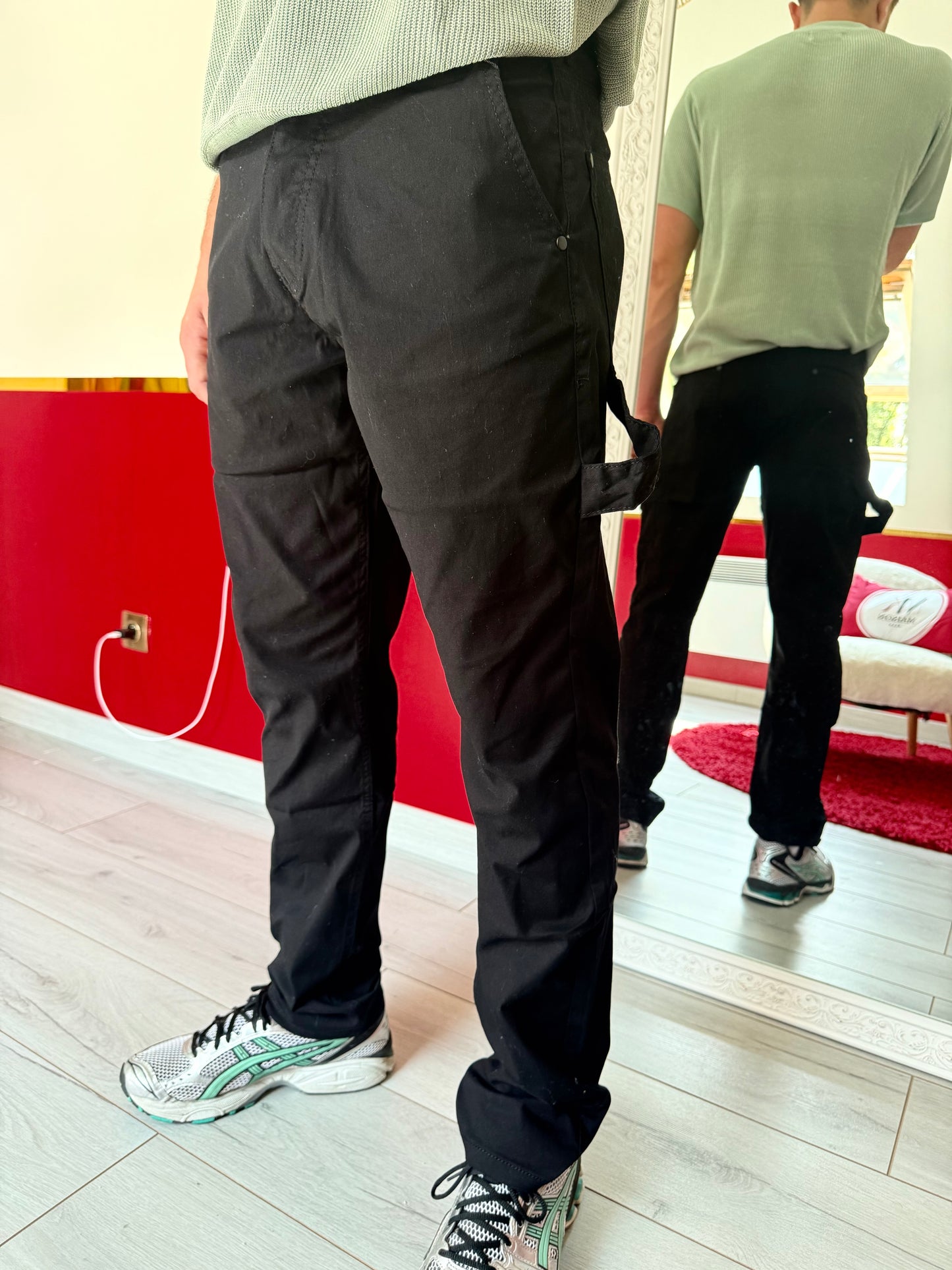 JEANS NOIR STYLE CARGO - MaisonKLLY