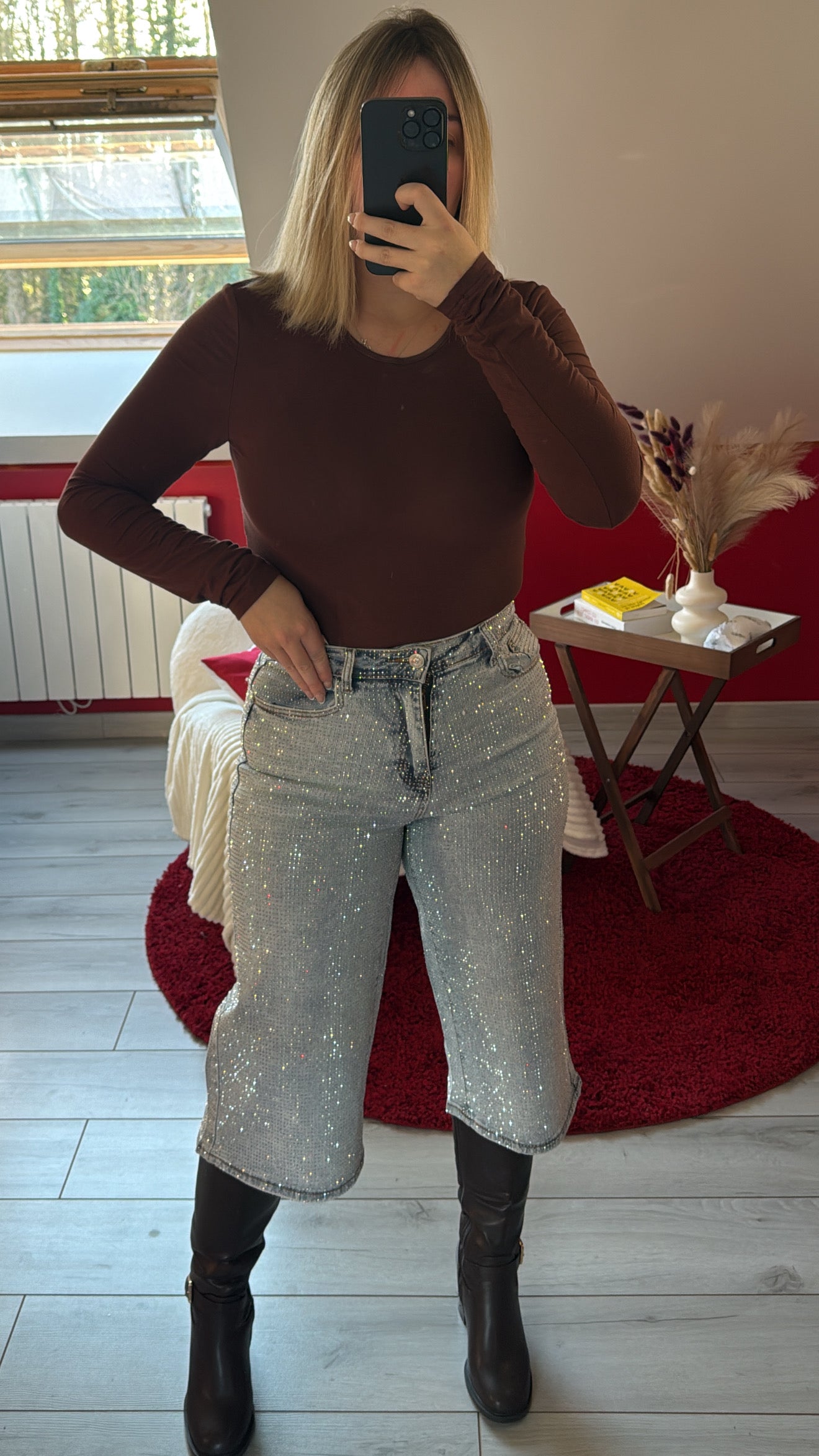 BERMUDAS JEANS À PAILLETTE - MaisonKLLY