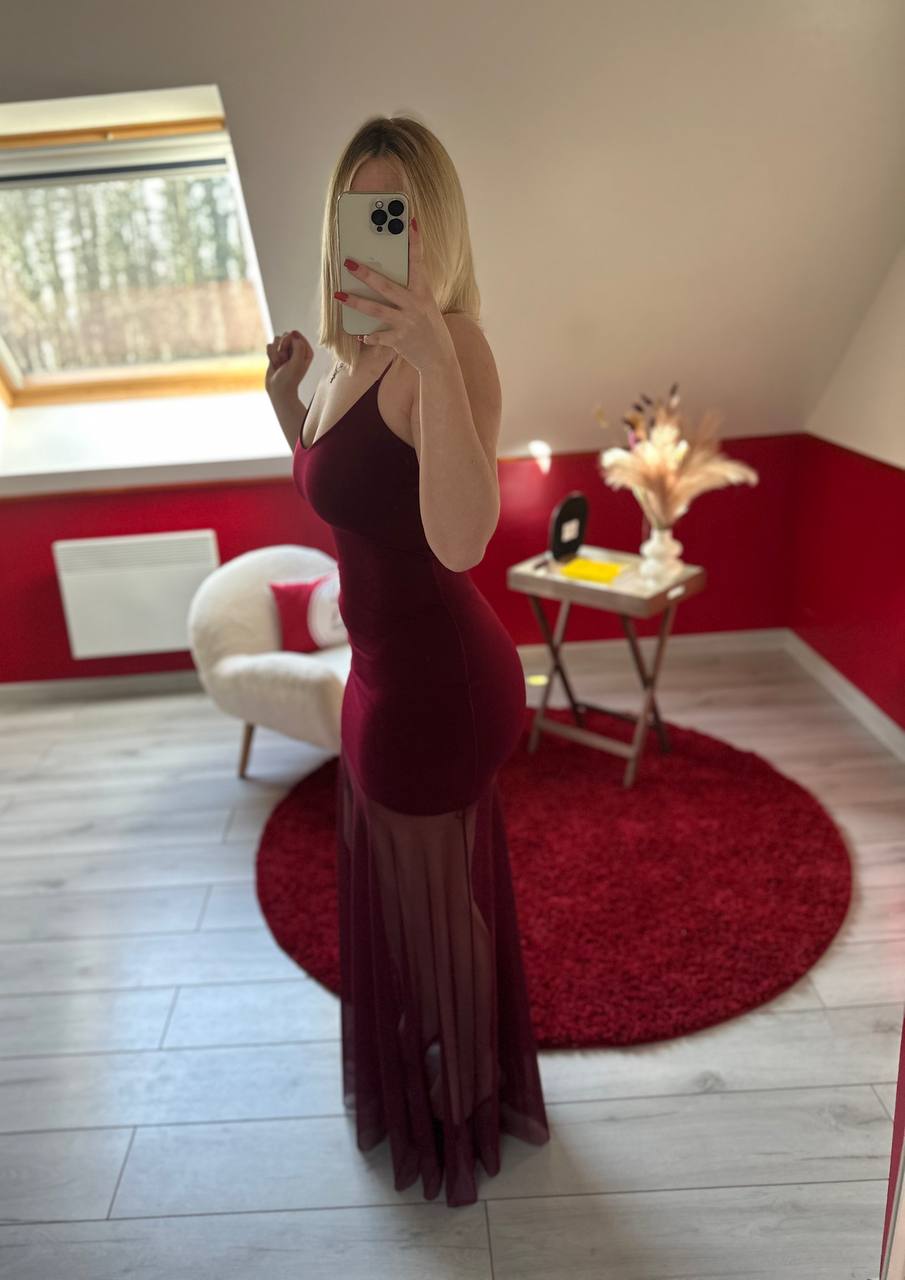 ROBE TULLE BORDEAUX - MaisonKLLY