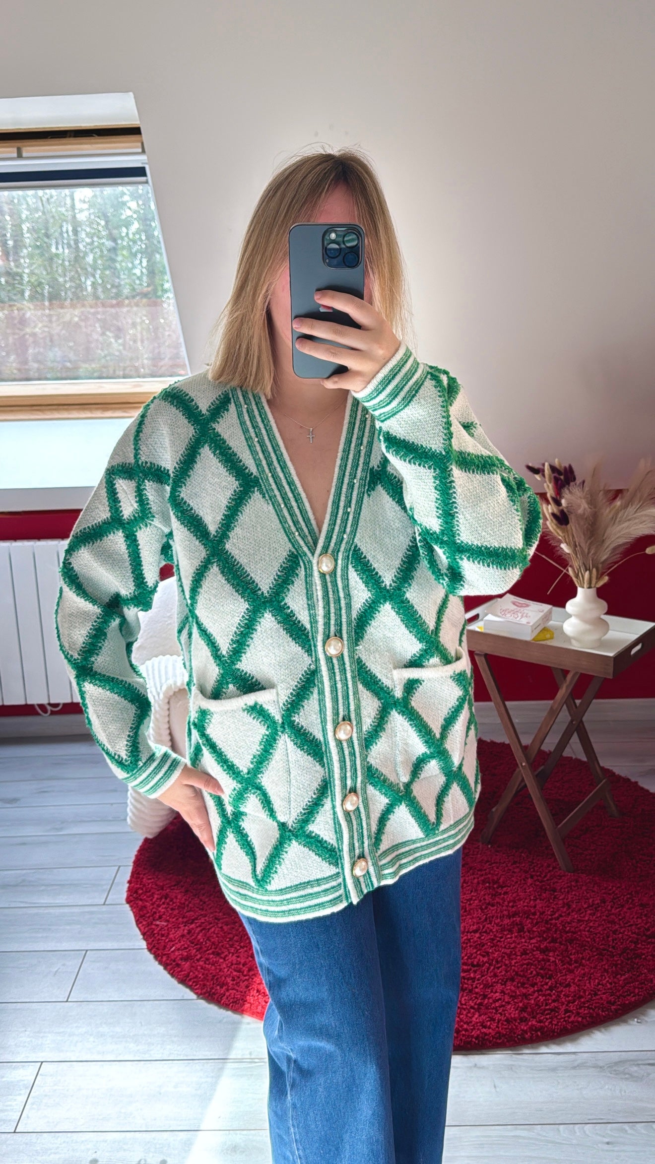GILET PERLE VERT - MaisonKLLY