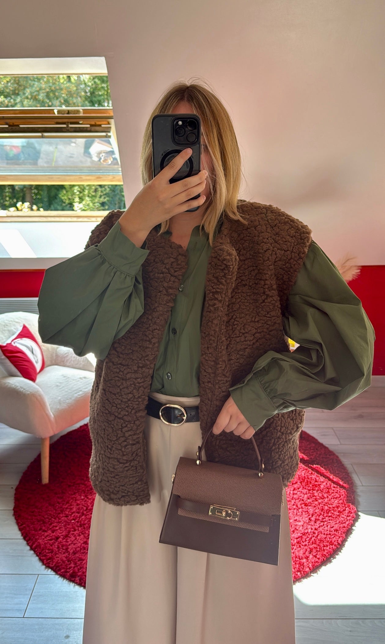 VESTE MOUMOUTE SANS MANCHE CHOCOLAT - MaisonKLLY