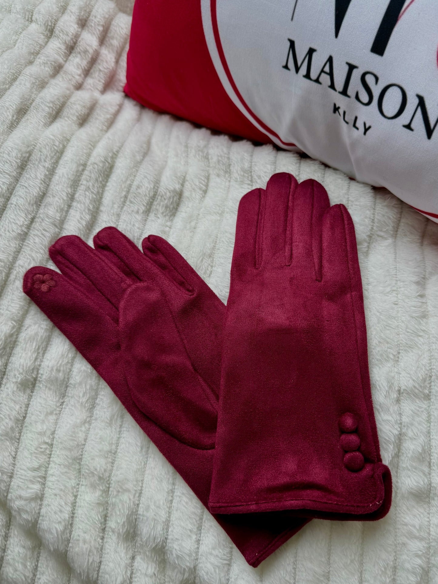 GANTS TACTILE BORDEAUX - MaisonKLLY