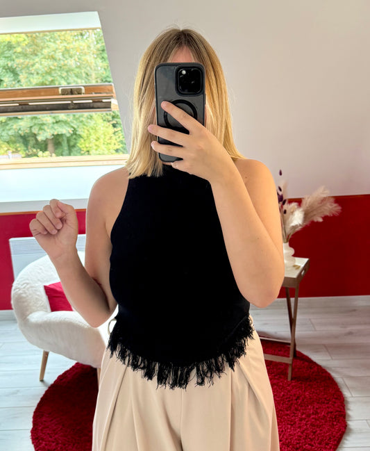 TOP FROUFROU NOIR - MaisonKLLY