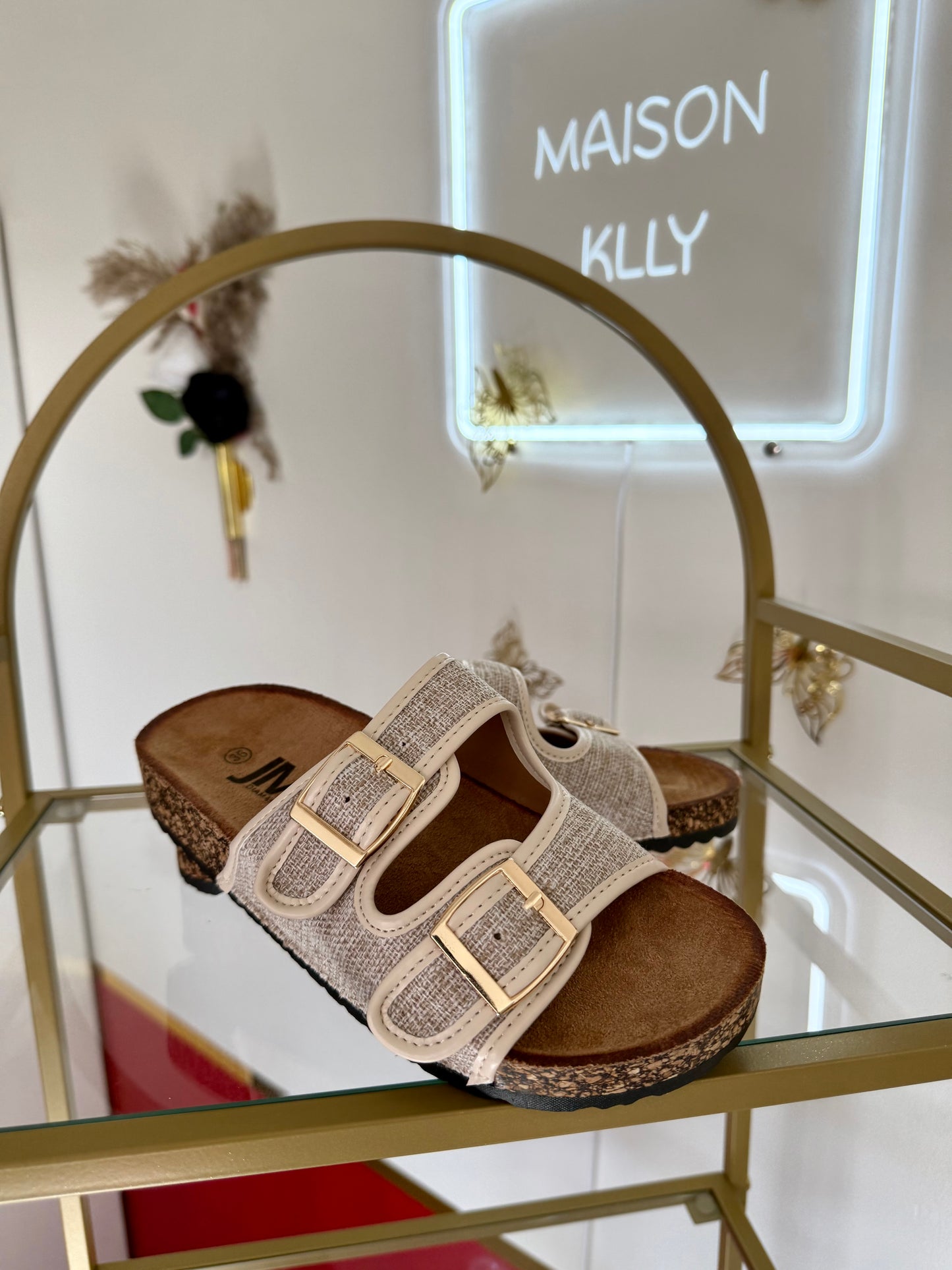 CLAQUETTES BONNA BEIGE - MaisonKLLY
