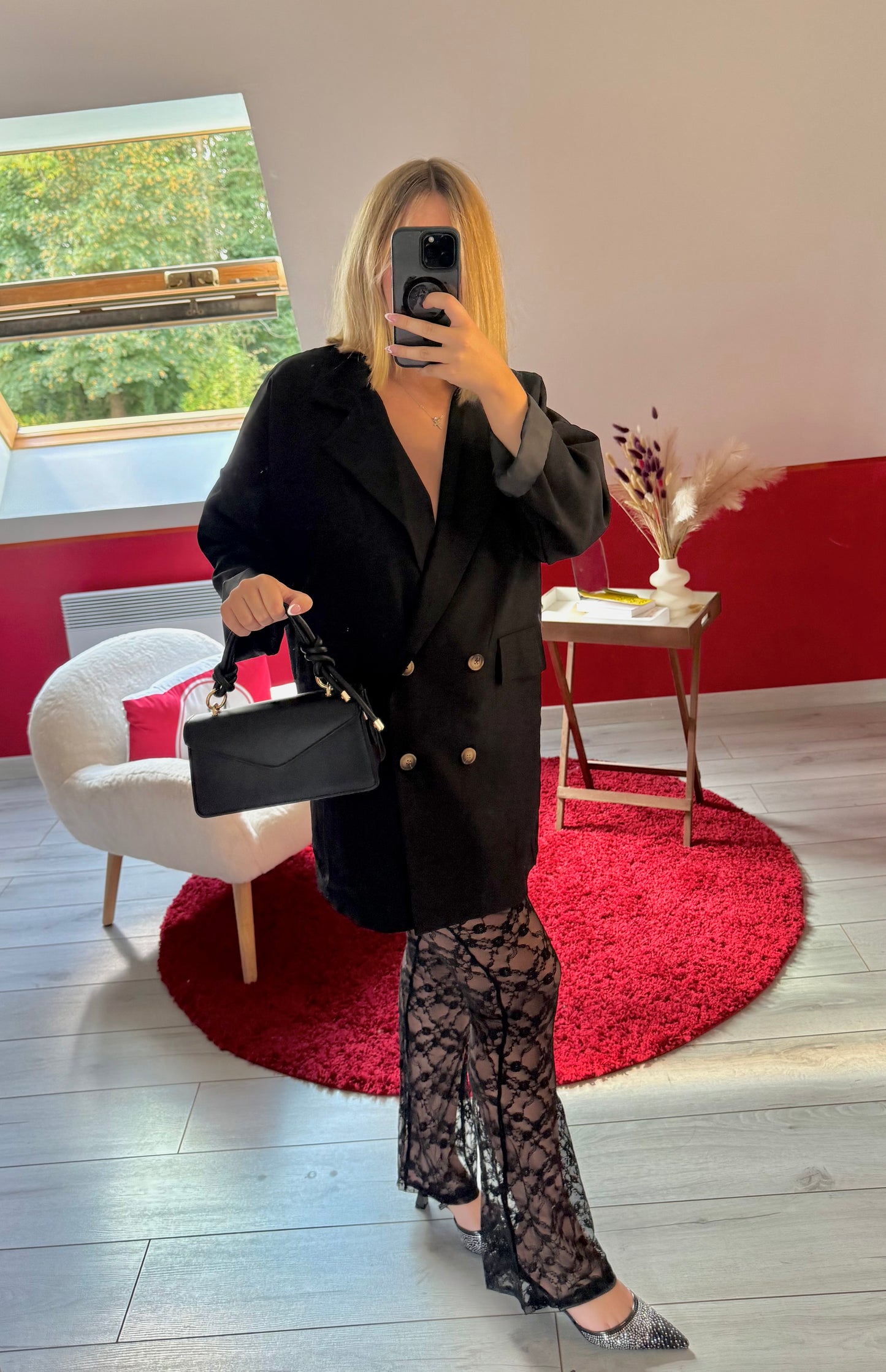 BLAZER OVERSIZE NOIR - MaisonKLLY