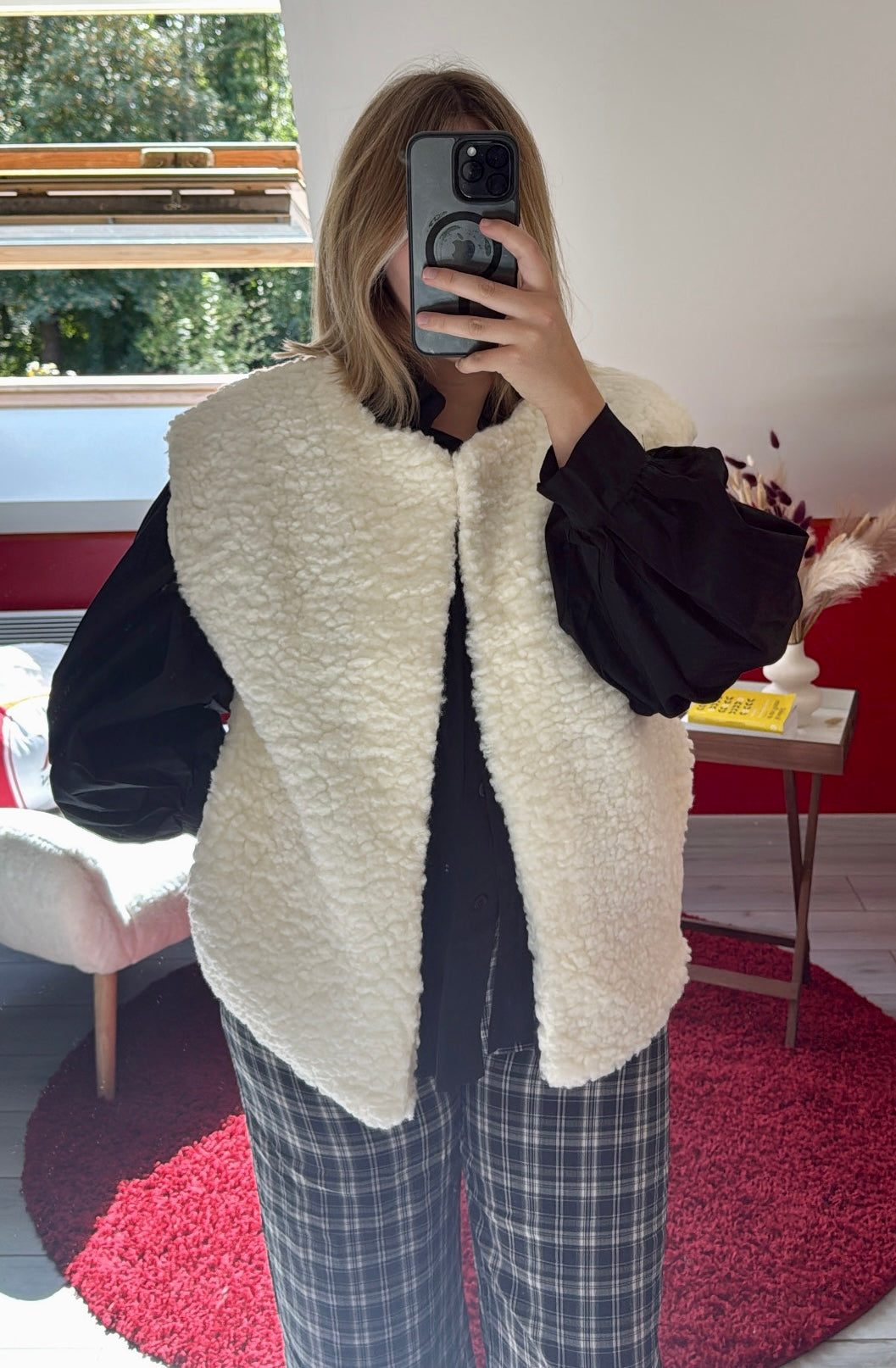 VESTE MOUMOUTE SANS MANCHE BLANCHE - MaisonKLLY