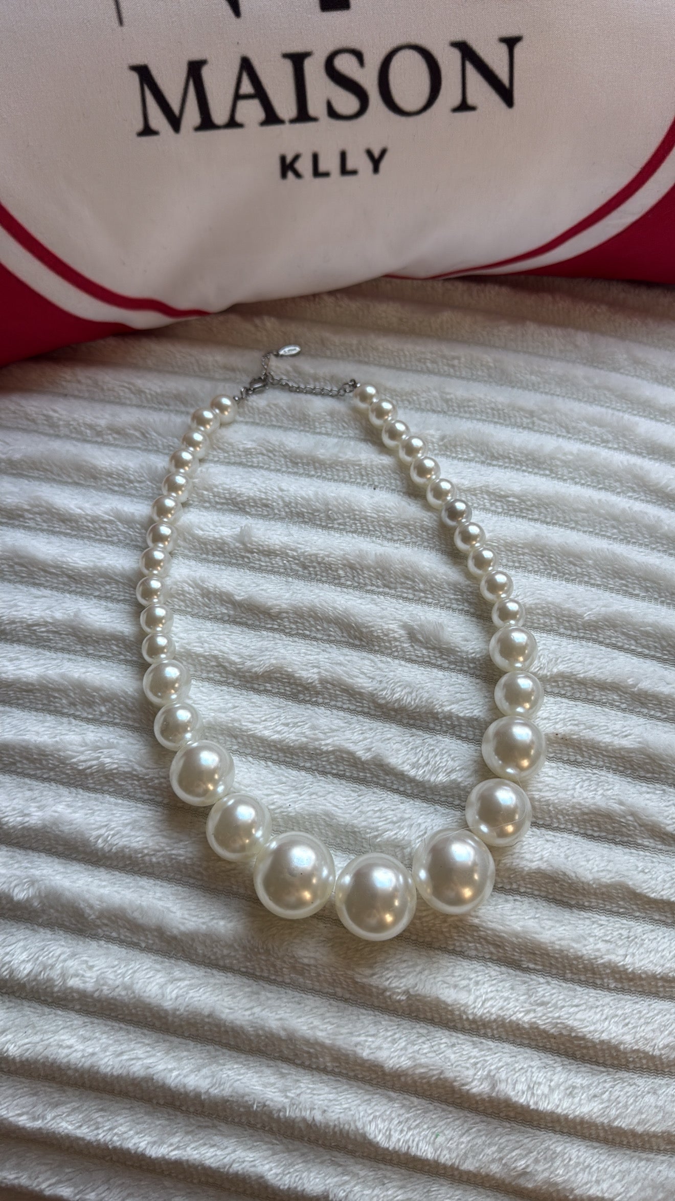 COLLIER DE PERLE BLANC - MaisonKLLY