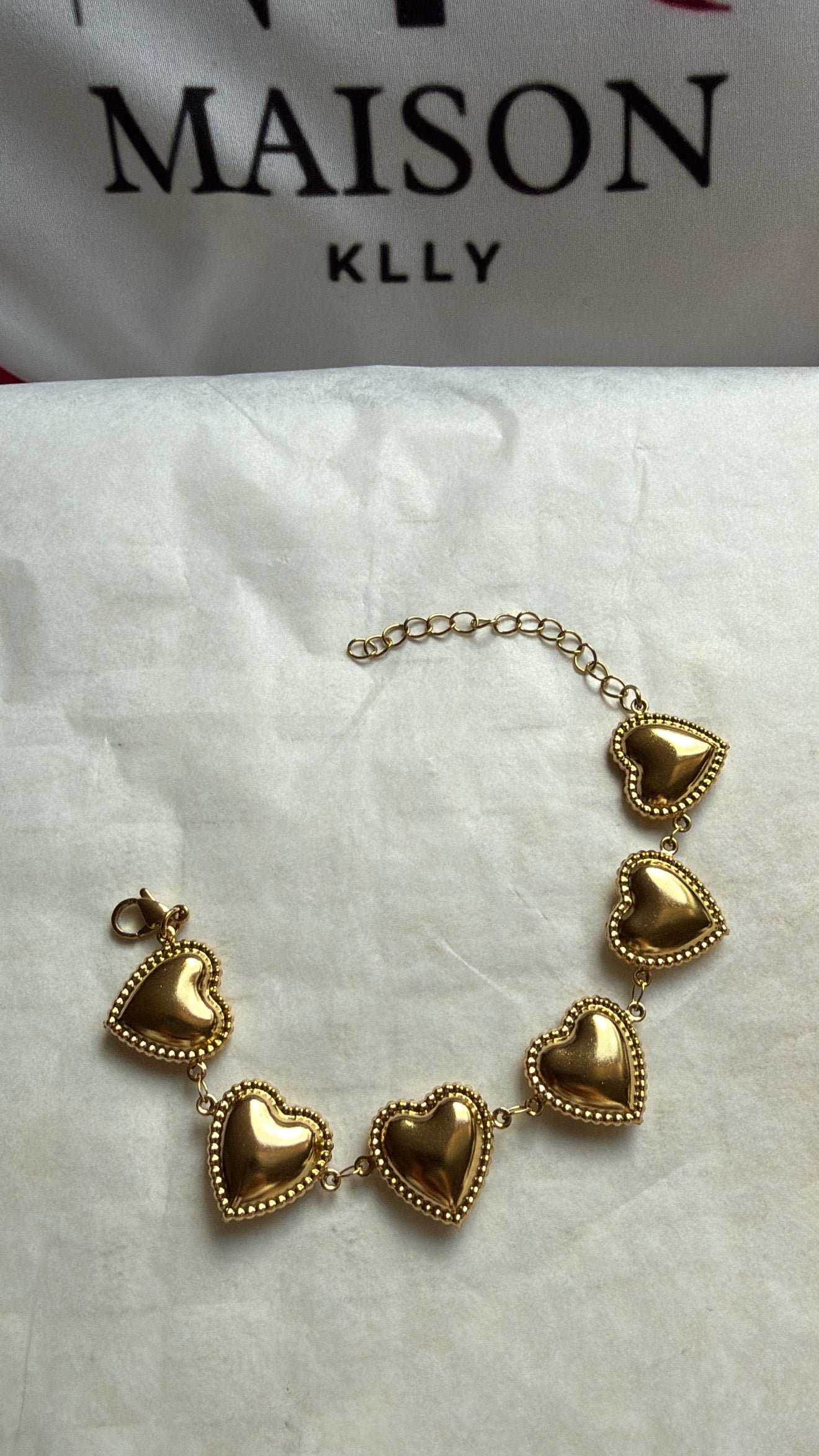 BRACELET OR CŒUR - MaisonKLLY