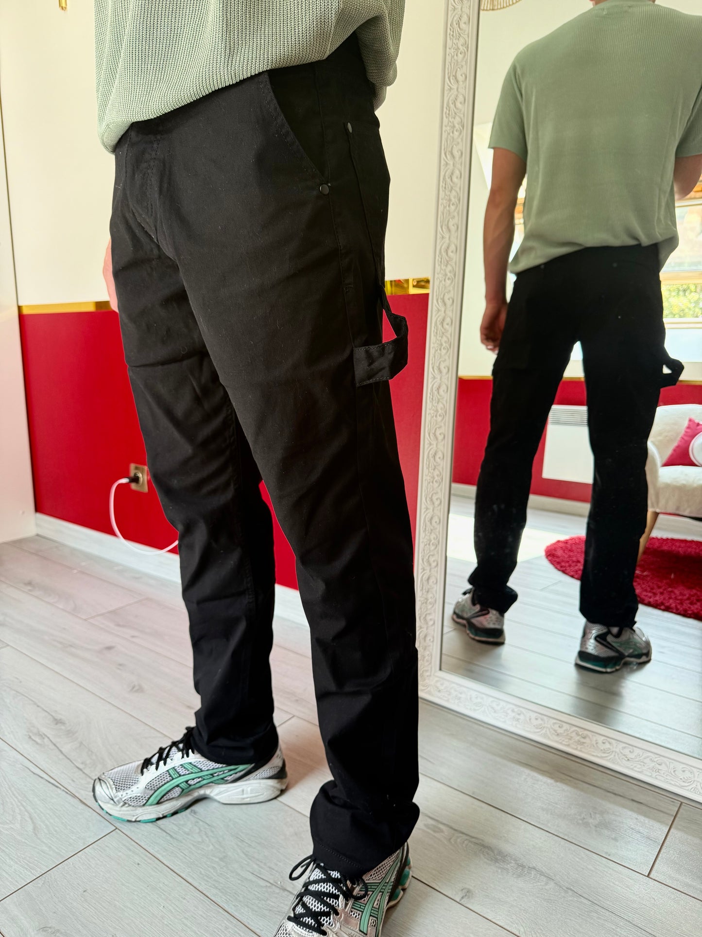 JEANS NOIR STYLE CARGO - MaisonKLLY