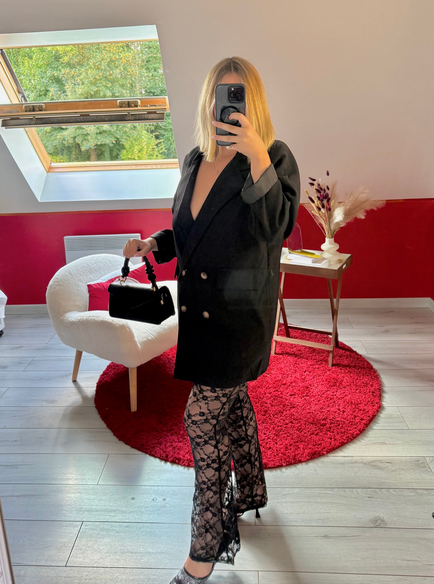 BLAZER OVERSIZE NOIR - MaisonKLLY