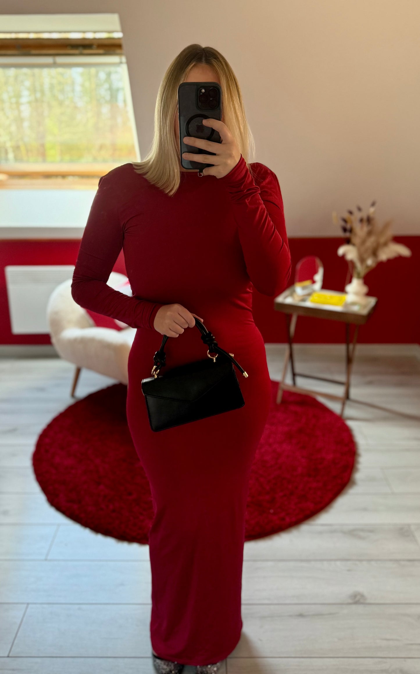 ROBE DOS NU BORDEAUX - MaisonKLLY