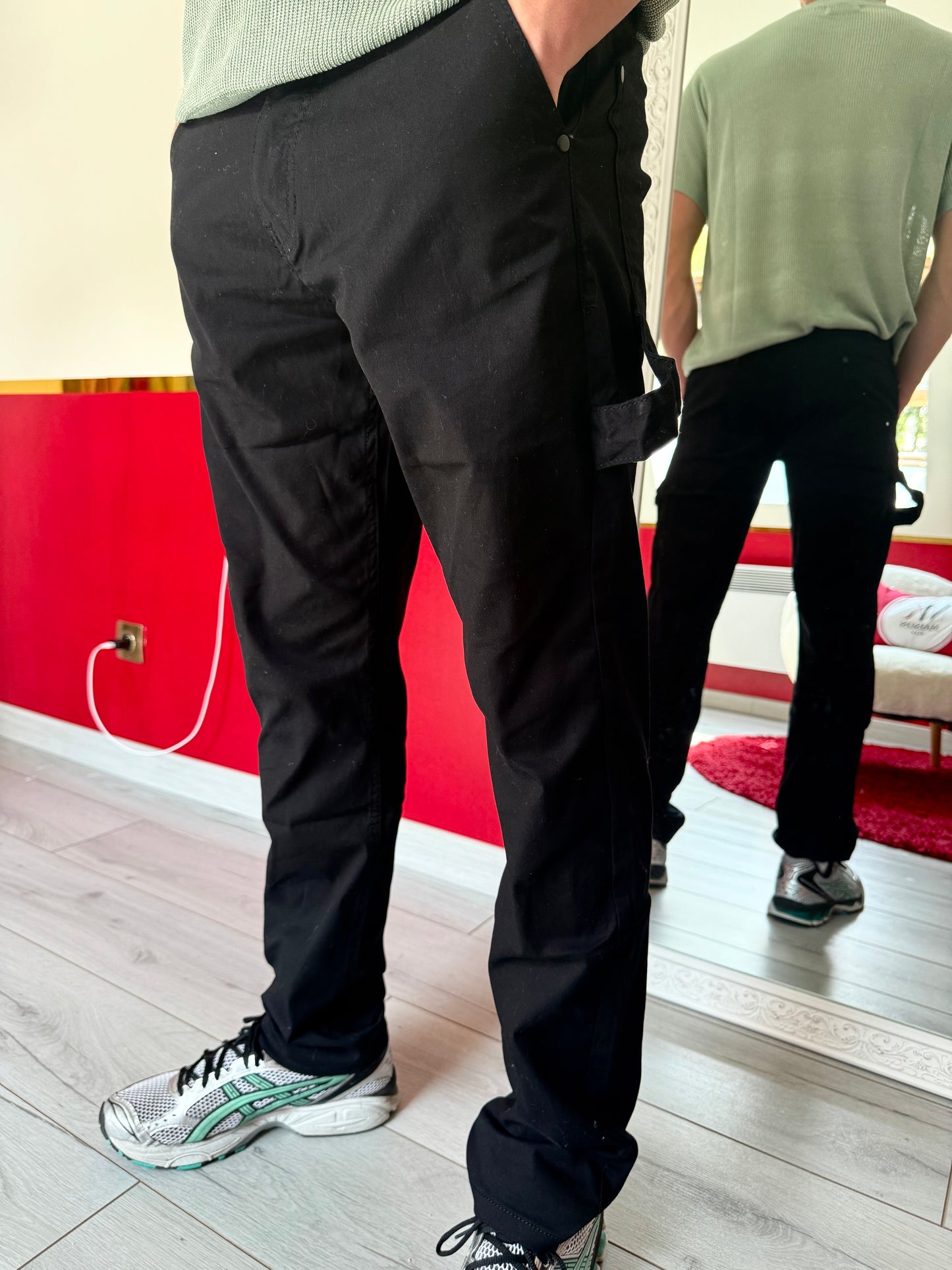 JEANS NOIR STYLE CARGO - MaisonKLLY
