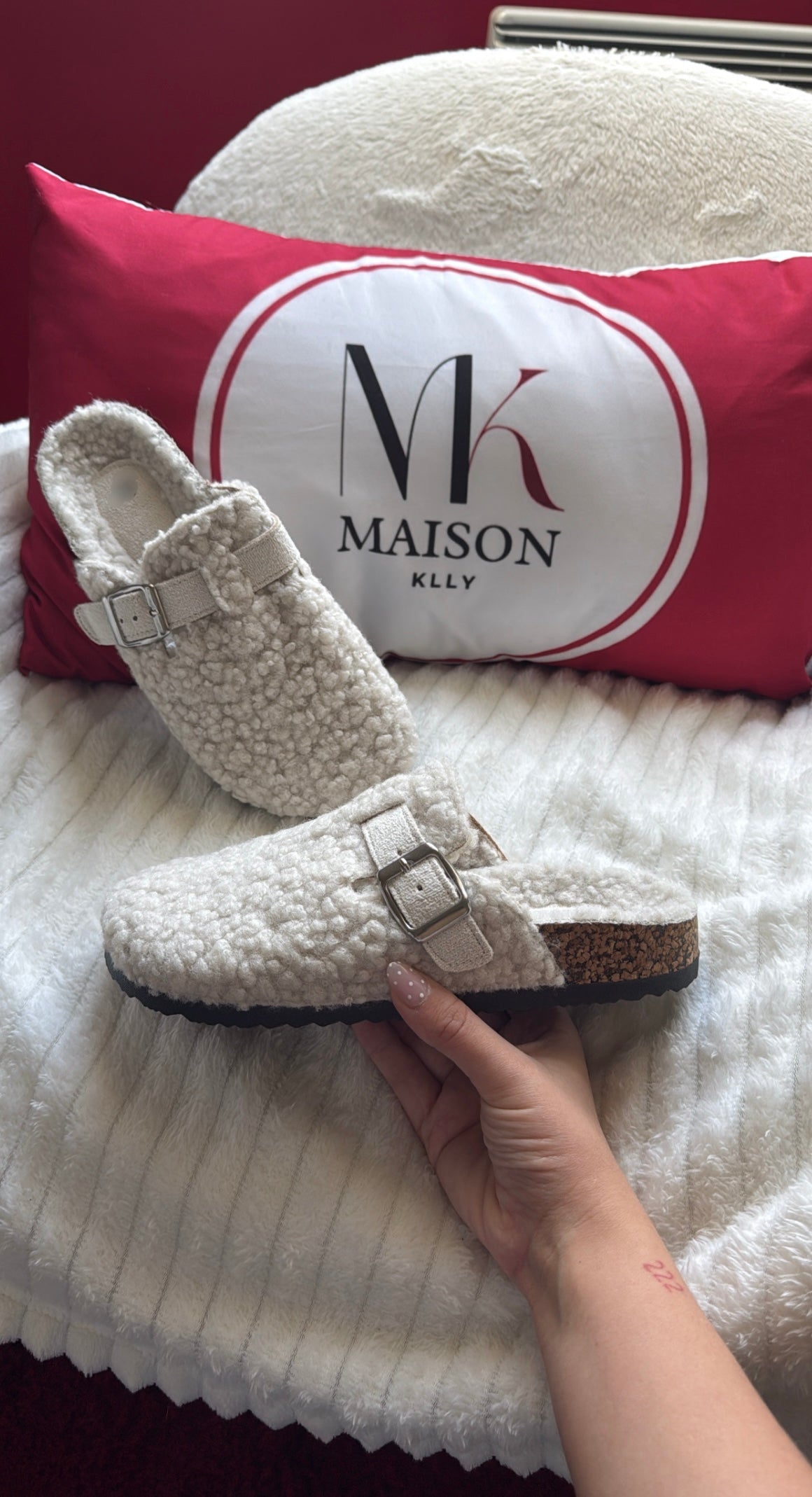 MULES FOURRÉE BLANCHE