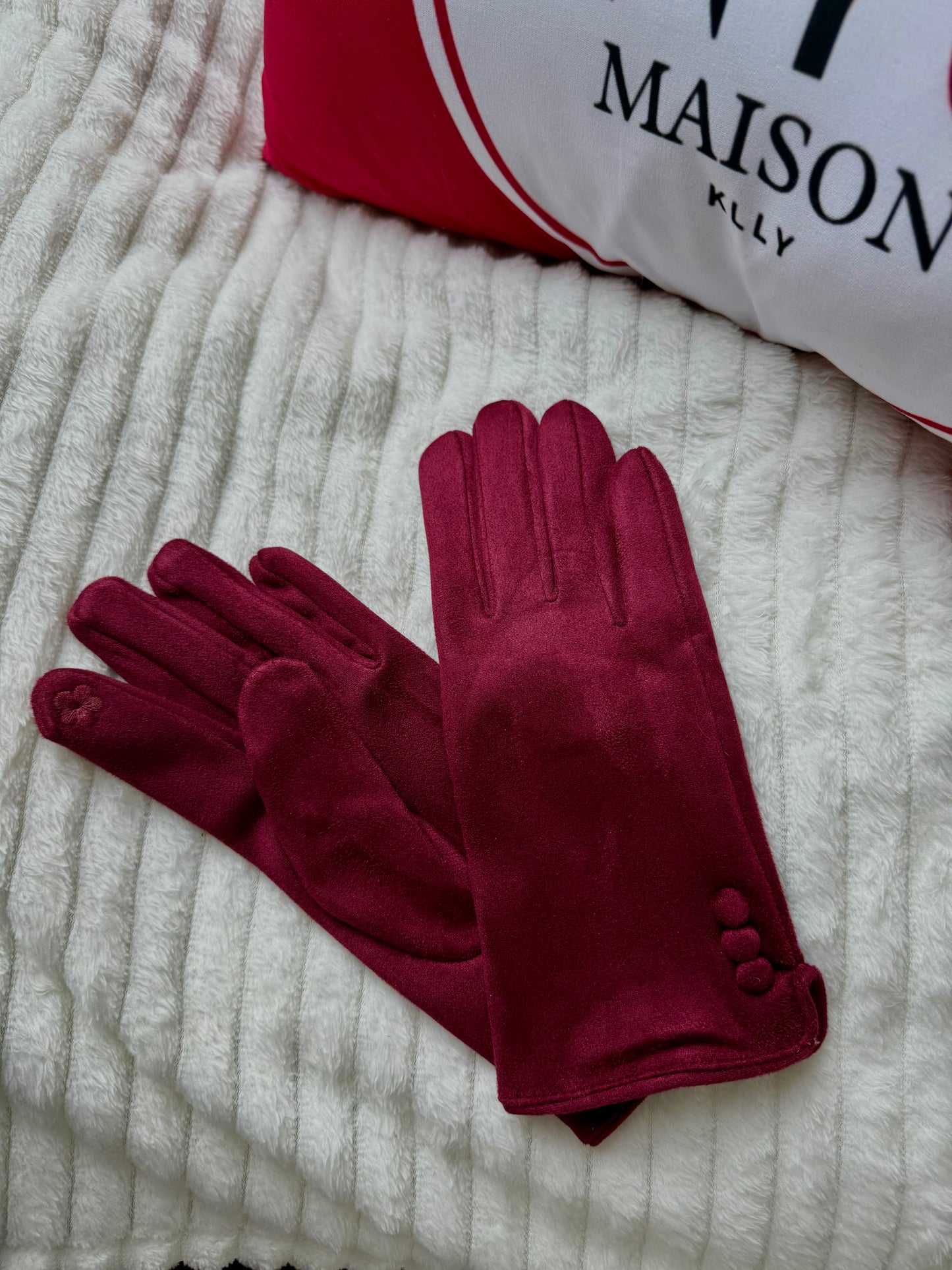 GANTS TACTILE BORDEAUX - MaisonKLLY