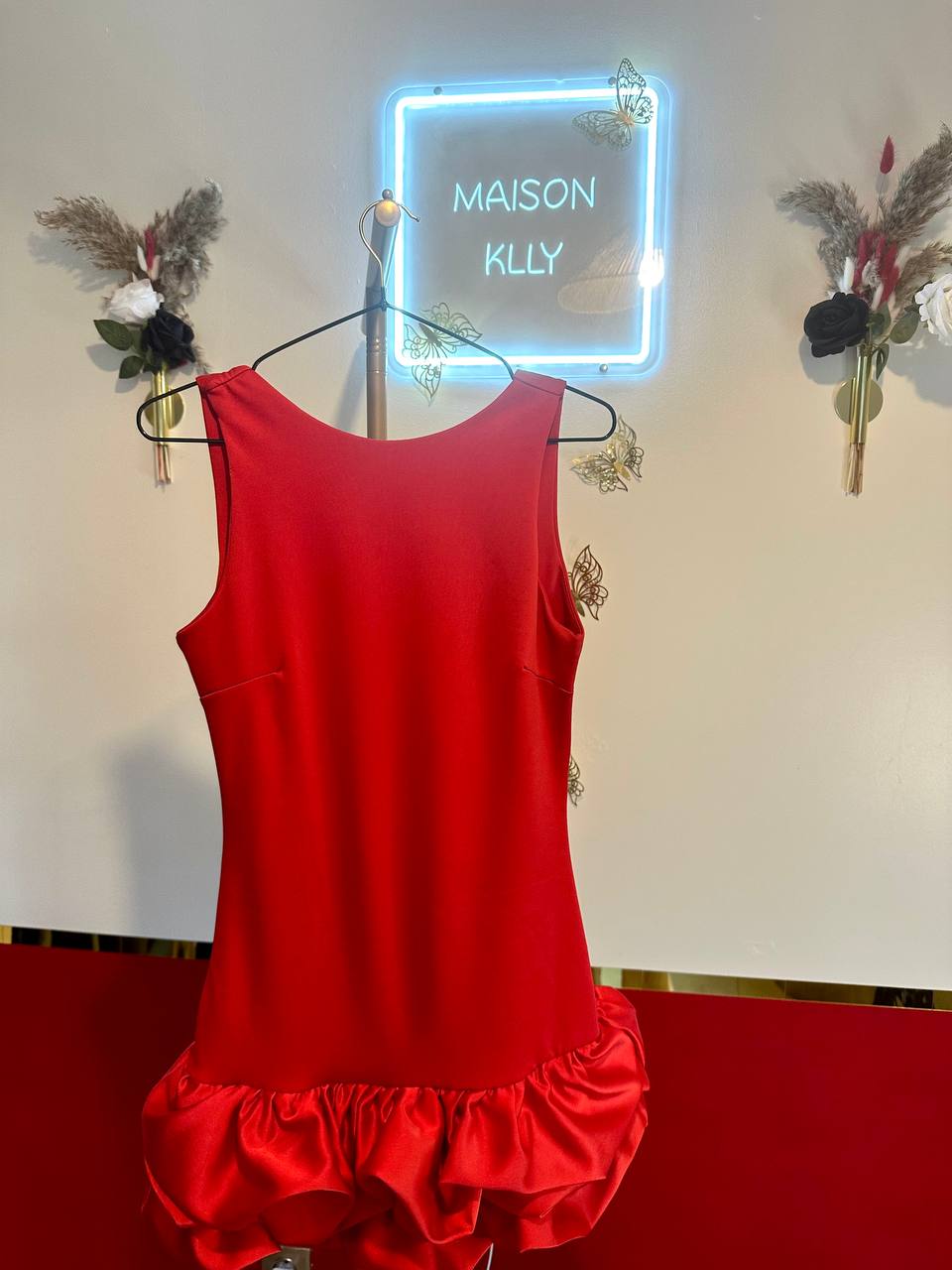 ROBE COMBI SHORT ROUGE - MaisonKLLY