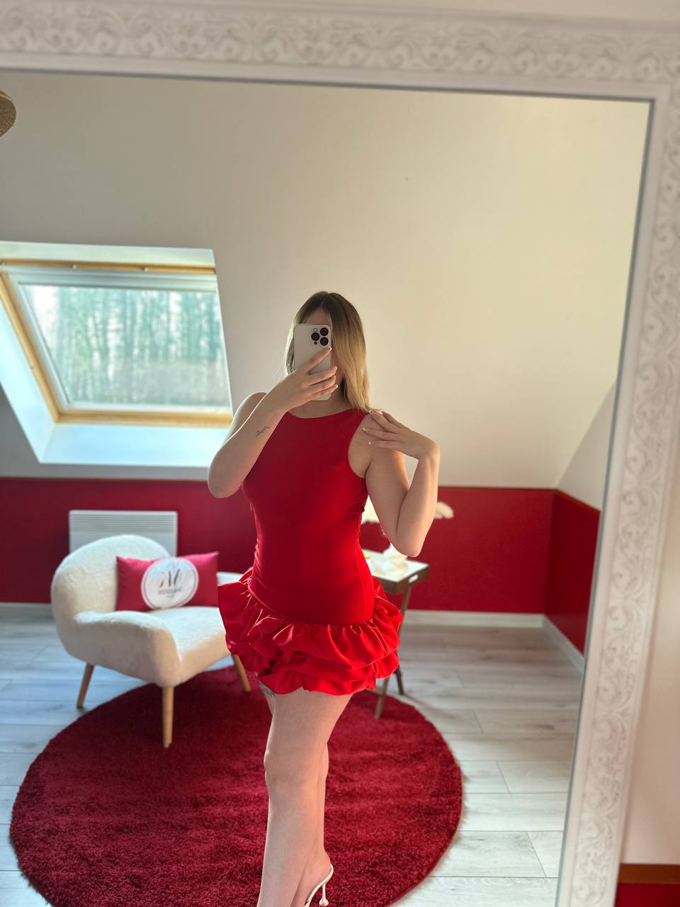 ROBE COMBI SHORT ROUGE - MaisonKLLY