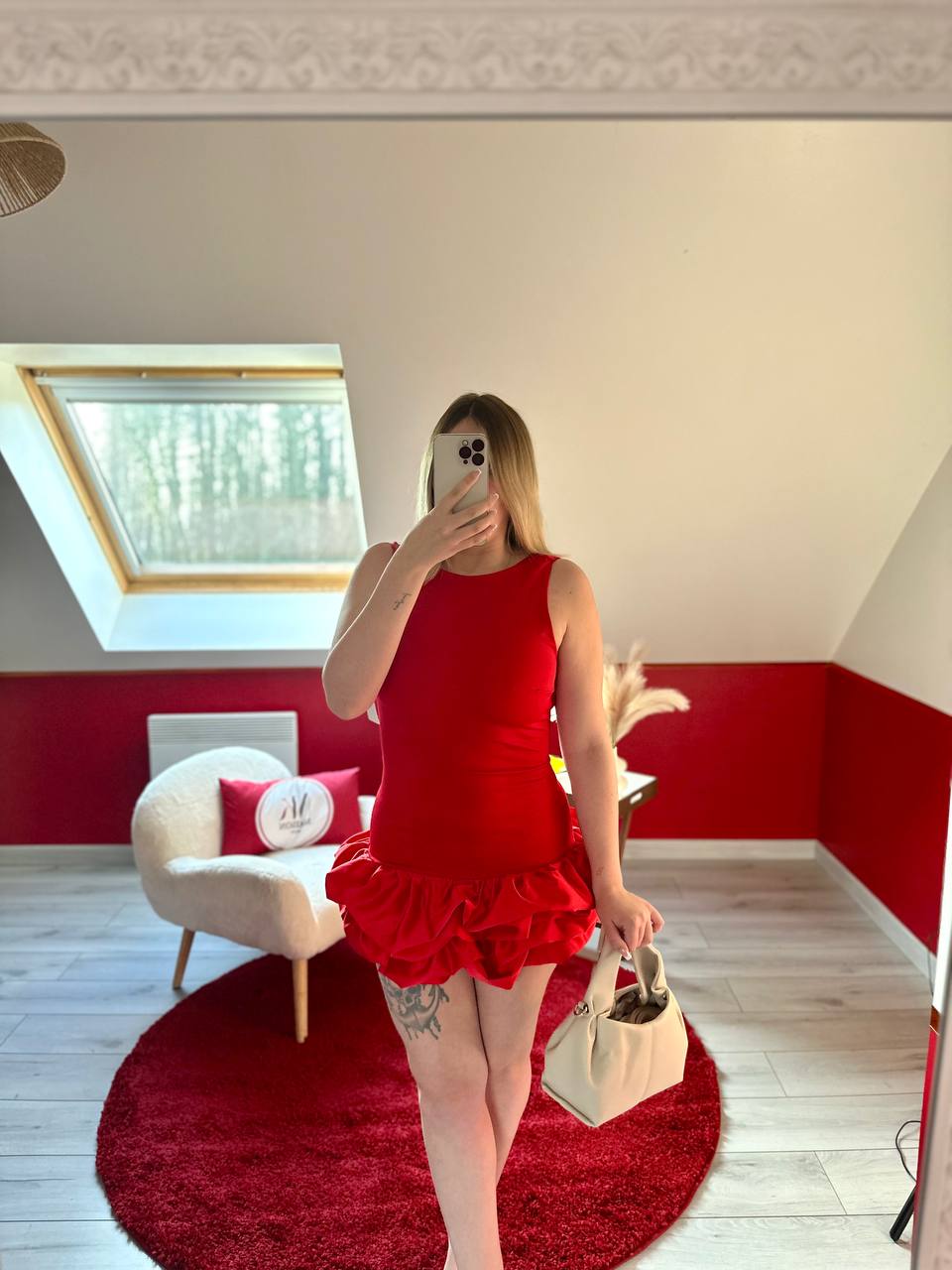 ROBE COMBI SHORT ROUGE - MaisonKLLY