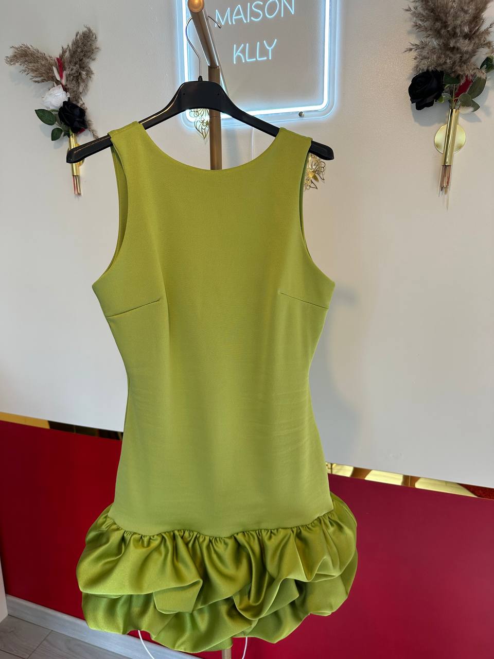ROBE COMBI-SHORT VERTE - MaisonKLLY
