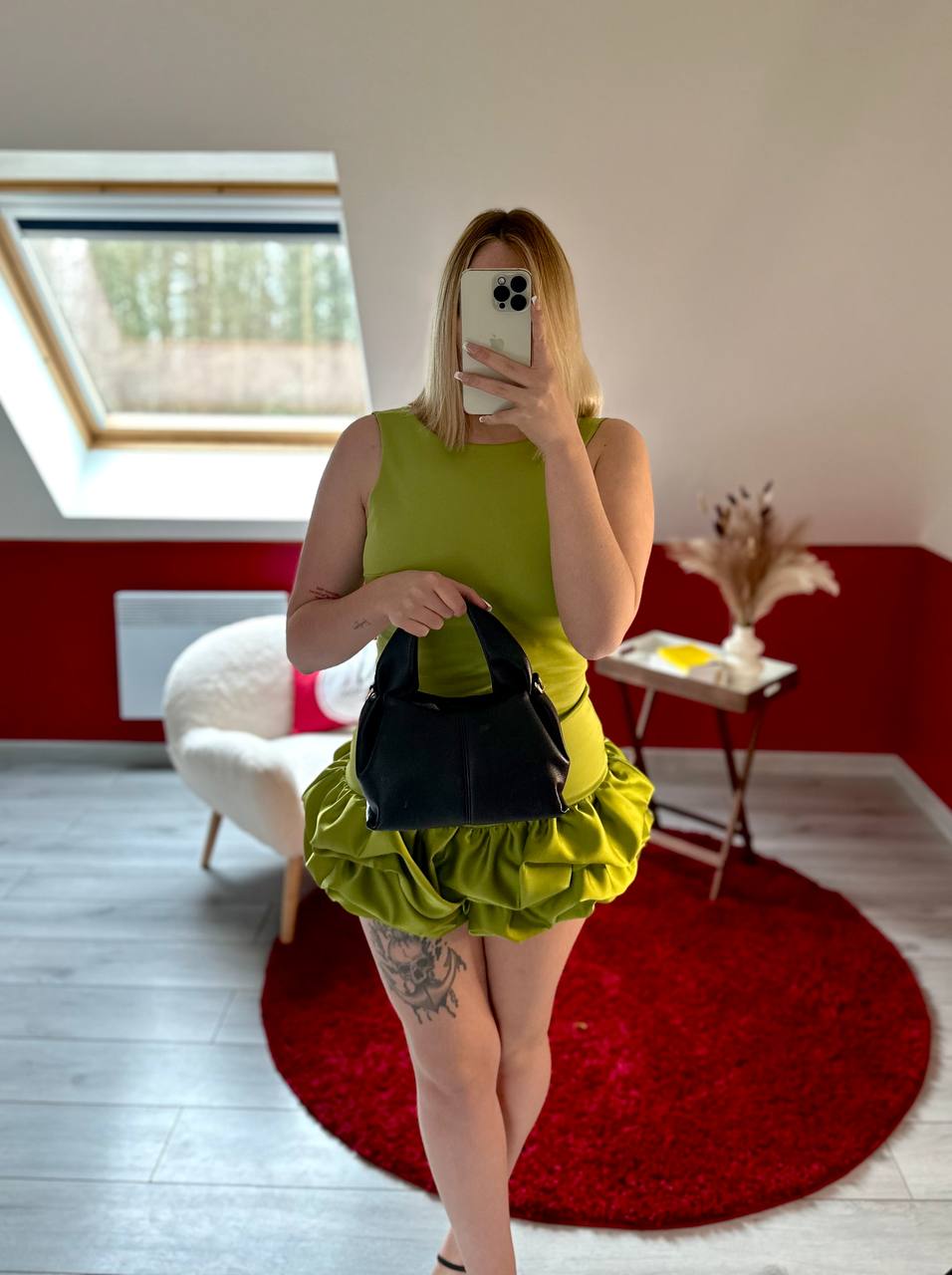 ROBE COMBI-SHORT VERTE - MaisonKLLY