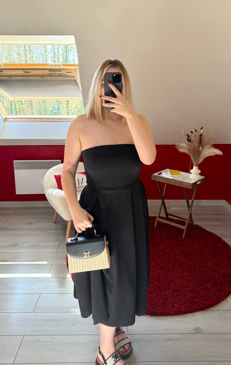 ROBE BUSTIER NOIR - MaisonKLLY