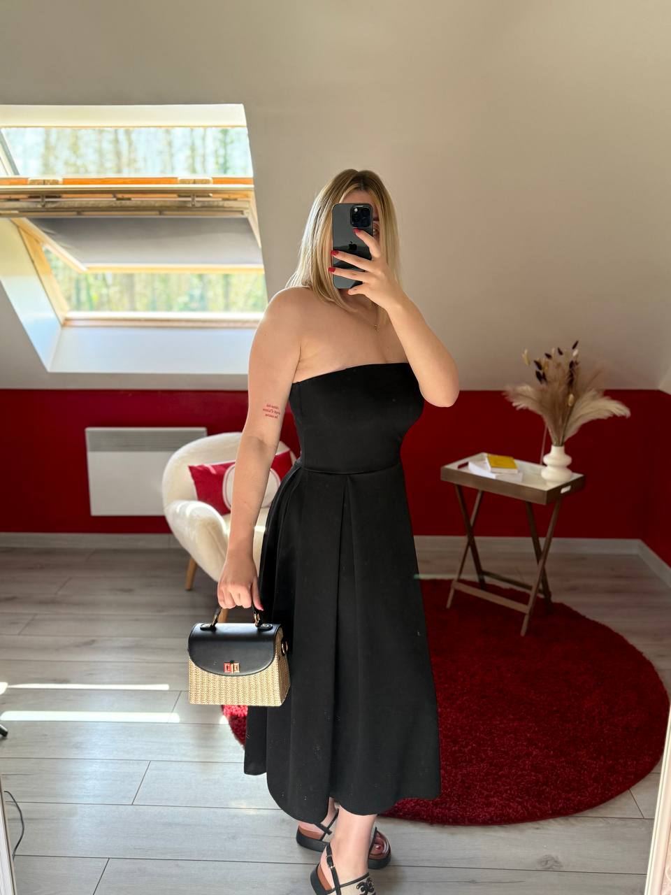 ROBE BUSTIER NOIR - MaisonKLLY