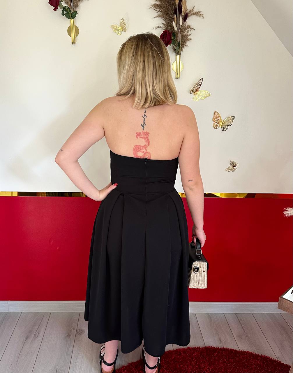 ROBE BUSTIER NOIR - MaisonKLLY