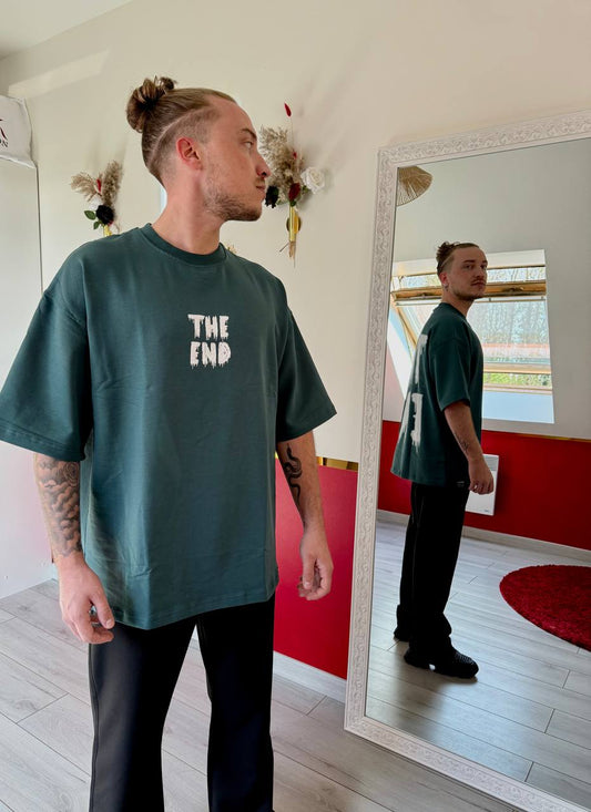 TEE-SHIRT OVERSIVE VERT FONCÉ - MaisonKLLY