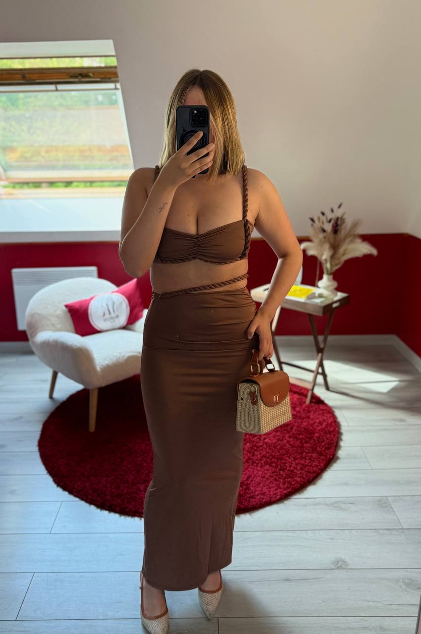 ENSEMBLE TRESSE MARRON - MaisonKLLY