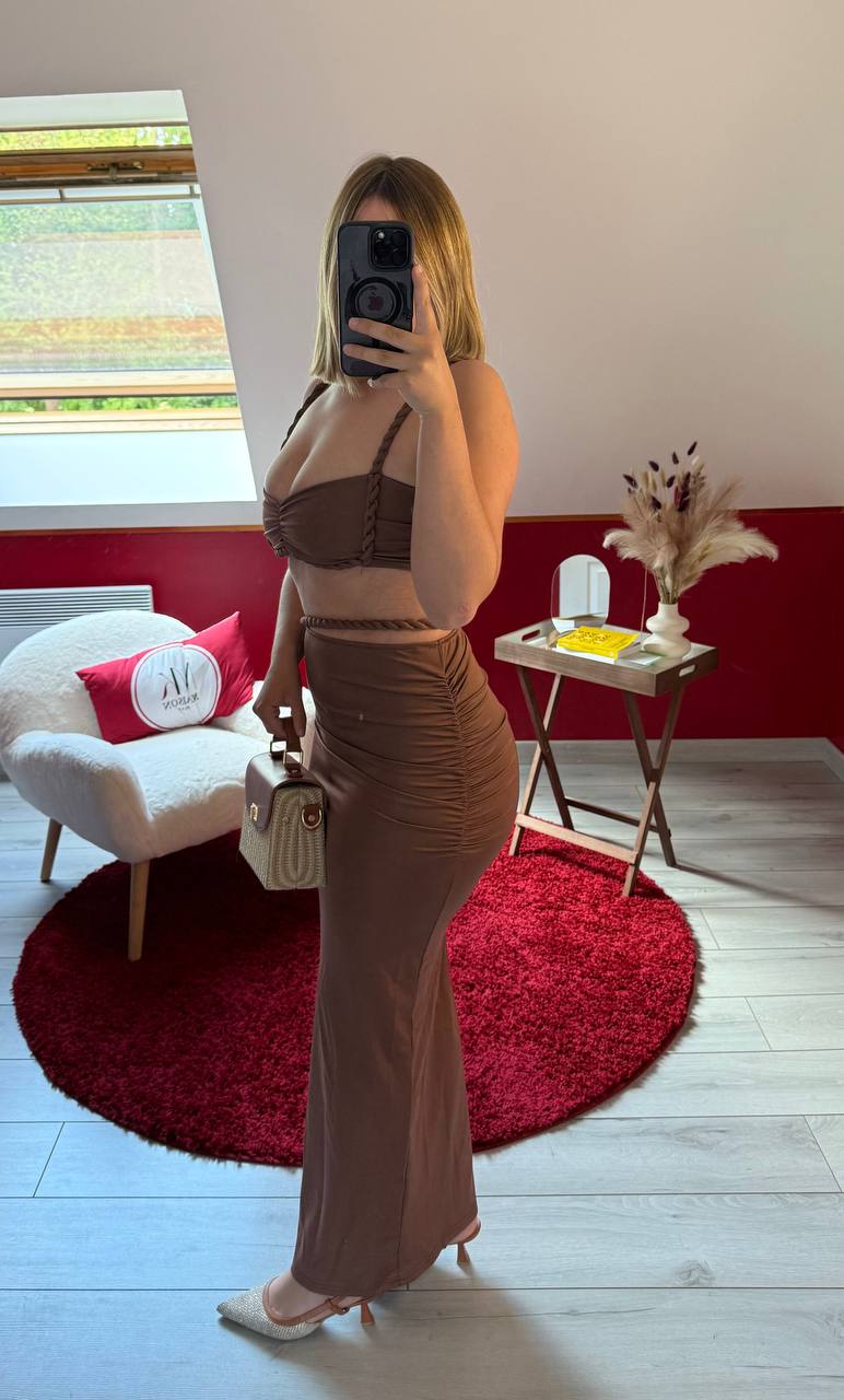 ENSEMBLE TRESSE MARRON - MaisonKLLY
