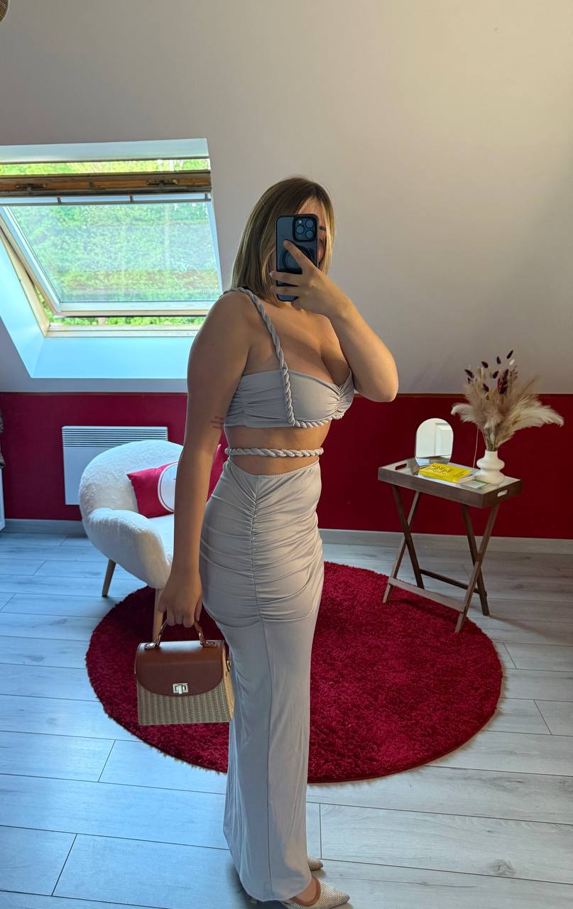 ENSEMBLE TRESSE GRIS - MaisonKLLY