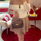 HAUT COL BARDOT DENTELLE BEIGE
