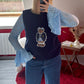 PULL SANS MANCHE OURS BLEU - MaisonKLLY