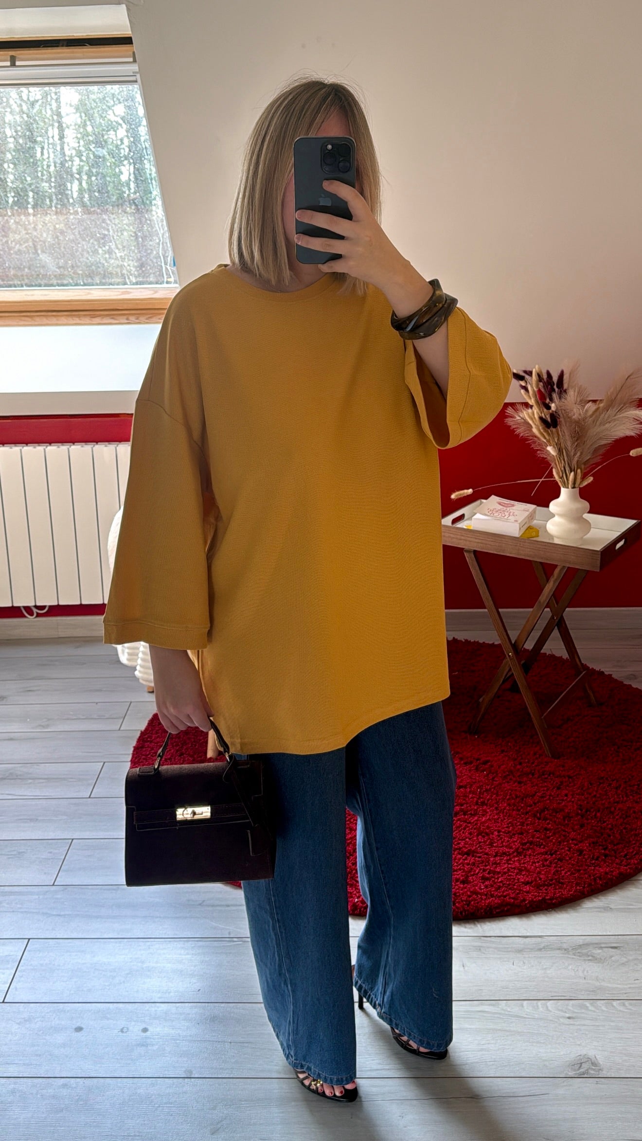 TUNIQUE COTON MOUTARDE - MaisonKLLY