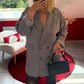 BLAZER OVERSIZE GRIS - MaisonKLLY