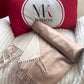 ÉCHARPE CACHEMIRE BICOLORE TAUPE ET BEIGE - MaisonKLLY