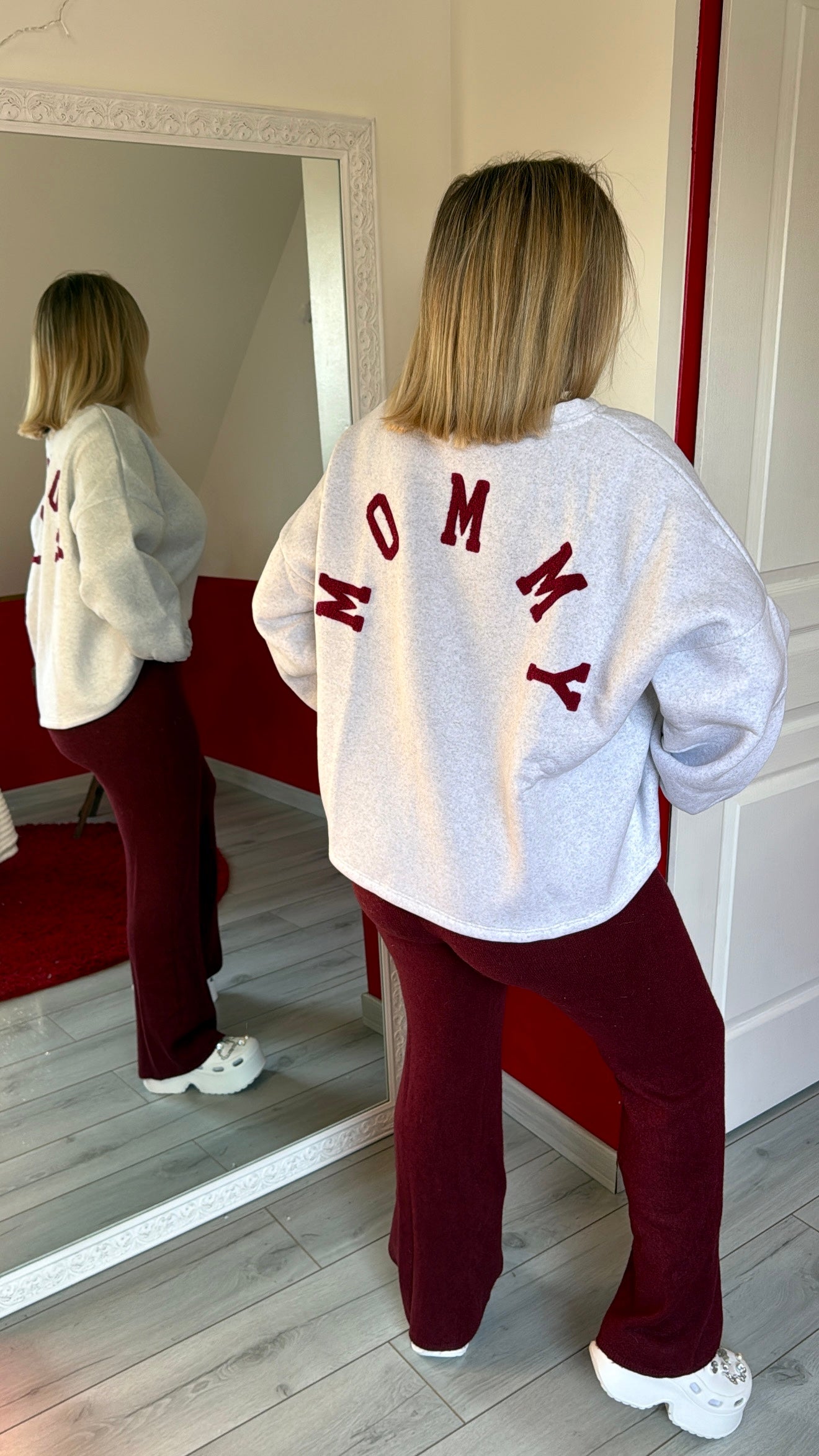 SWEAT COTON MOMMY BORDEAUX - MaisonKLLY