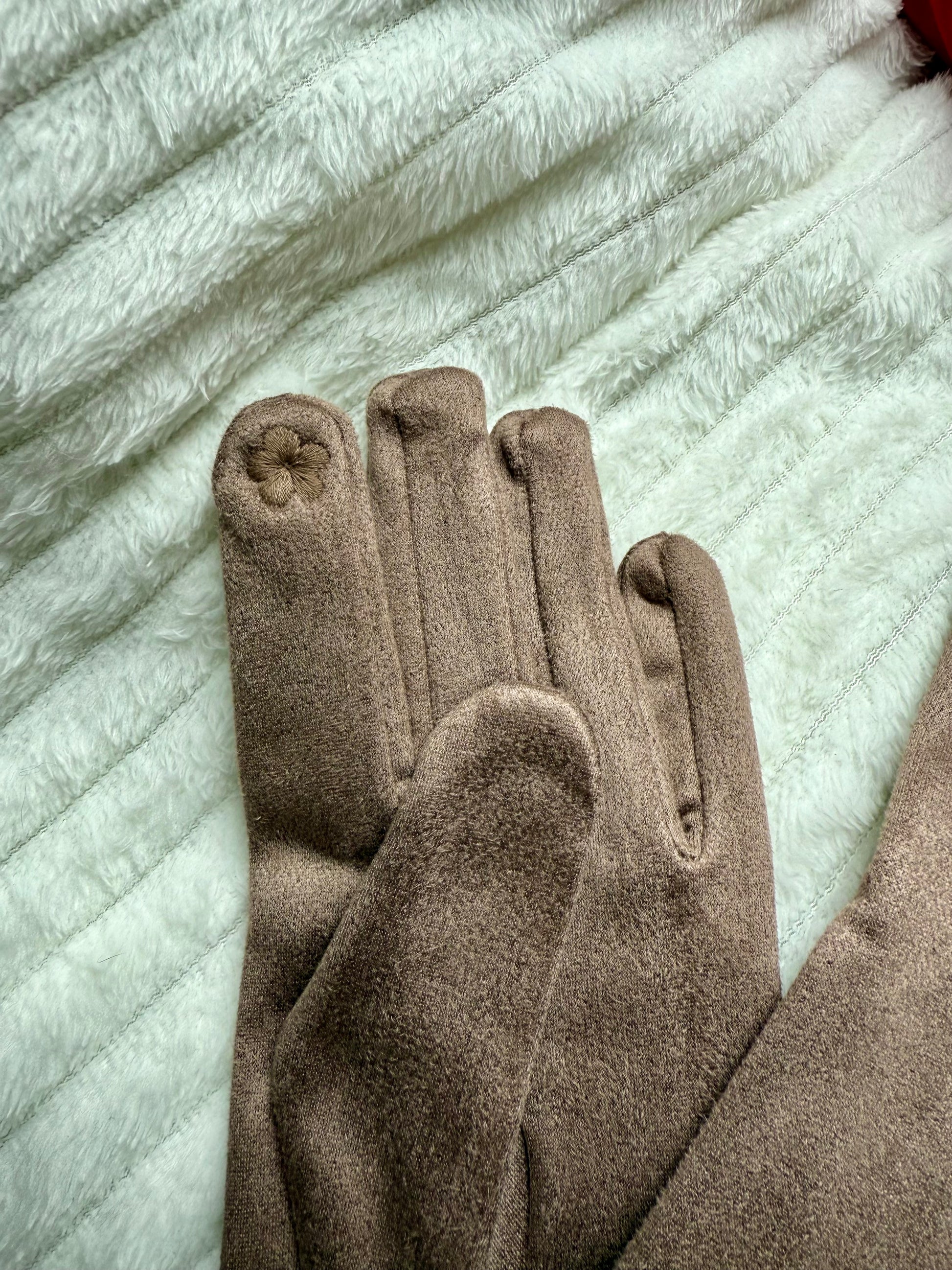 GANTS TACTILE TAUPE - MaisonKLLY