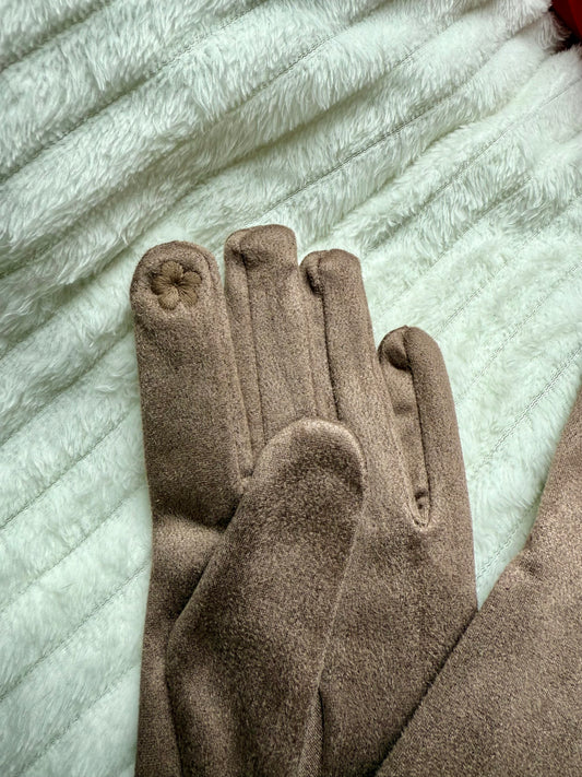GANTS TACTILE TAUPE - MaisonKLLY