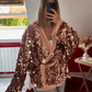KIMONO SEQUIN PORTEFEUILLE CHAMPAGNE - MaisonKLLY
