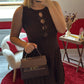 ROBE EN MAILLE CHOCOLAT