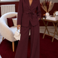 ENSEMBLE BLAZER CEINTRÉ (plusieurs couleurs)