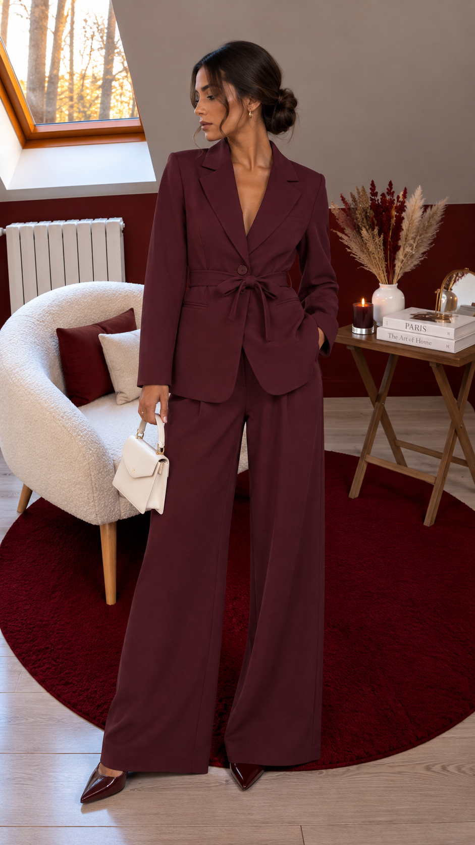 ENSEMBLE BLAZER CEINTRÉ (plusieurs couleurs)