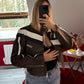 VESTE MOTARDE CHOCOLAT - MaisonKLLY