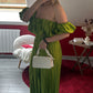 ENSEMBLE SATIN VERT POMME - MaisonKLLY