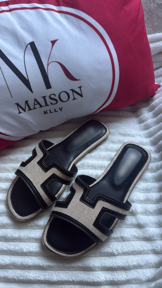 CLAQUETTES HENNA NOIR - MaisonKLLY