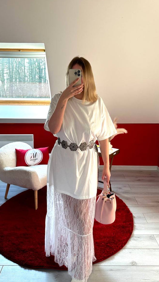 ROBE COTON EN DENTELLE - MaisonKLLY