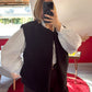 VESTE MOUMOUTE SANS MANCHE NOIR - MaisonKLLY