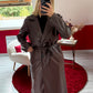 TRENCH SIMILICUIR CHOCOLAT - MaisonKLLY